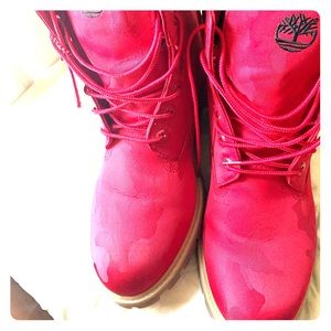 Limited Edition Red “CAMO” Timberlands